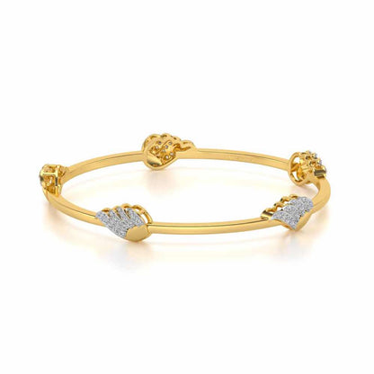 The Vice Silver Bangles - Yellow Gold - Image 2