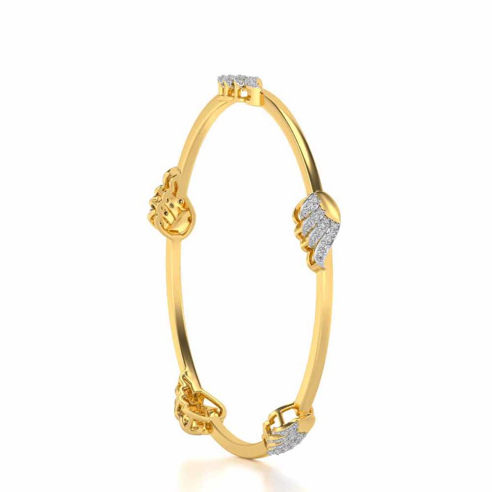 The Vice Silver Bangles - Yellow Gold - Image 3