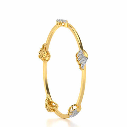 The Vice Silver Bangles - Yellow Gold - Image 3