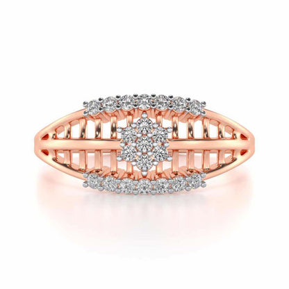 Third-eye Lattice Silver Ring - Rose Gold - Image 4