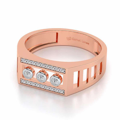 Three Dots Ring For Men - Rose Gold - Image 2