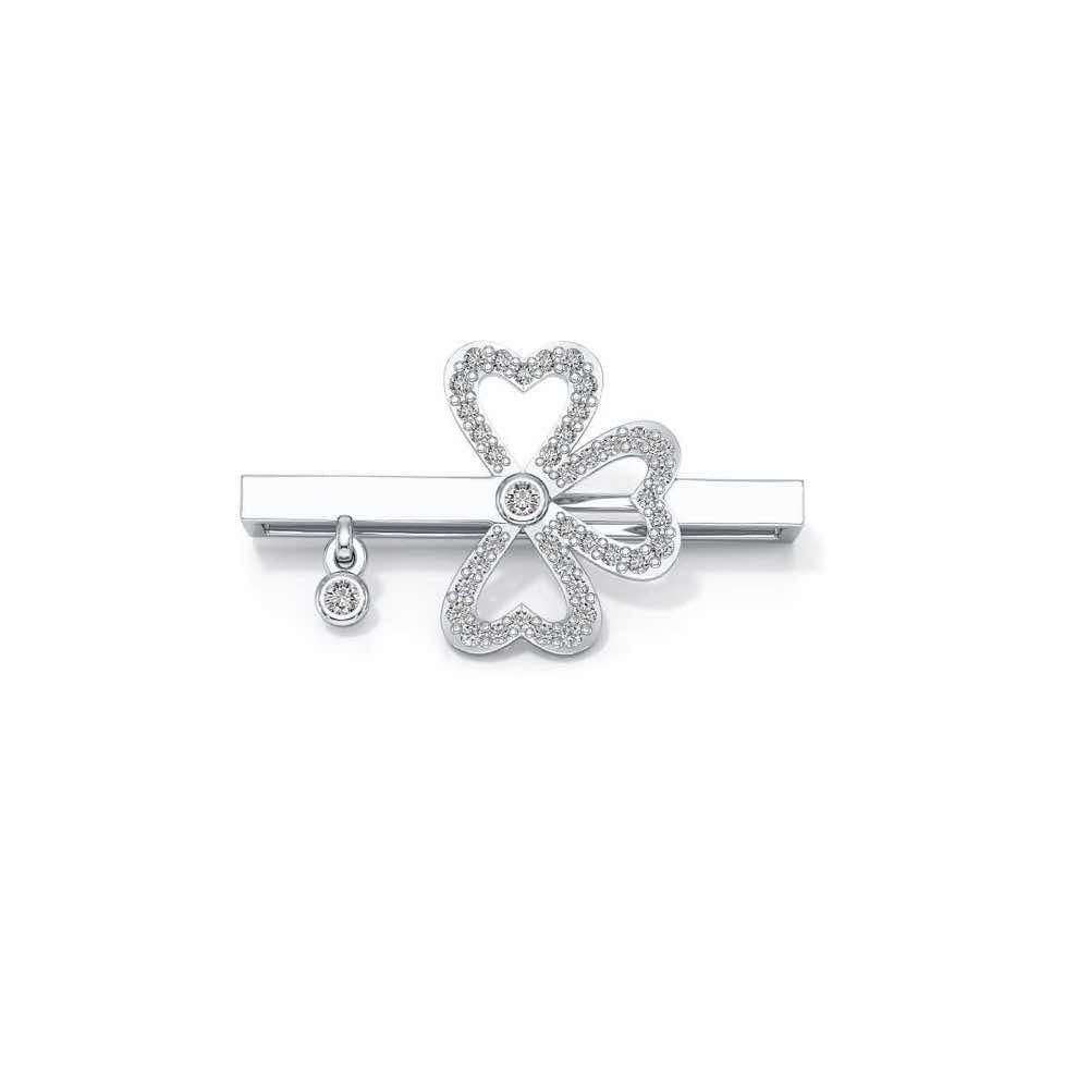 Three Petals Silver Watch Band - White Gold - Image 2
