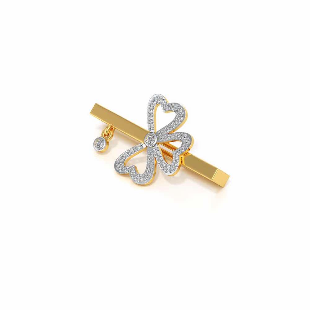 Three Petals Silver Watch Band - Yellow Gold - Image 3