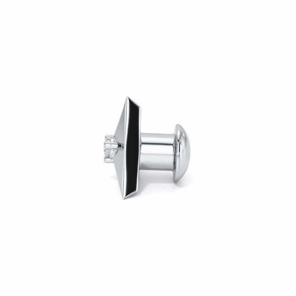Three Side Silver Watch Pin - White Gold - Image 4