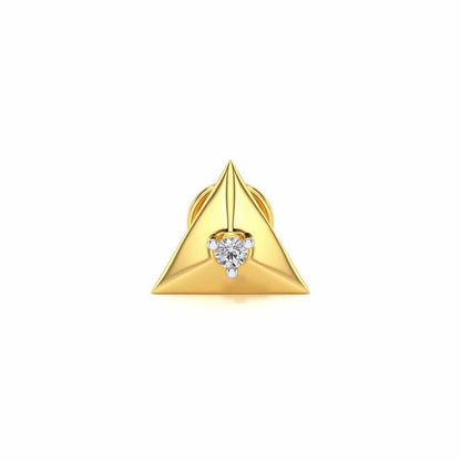 Three Side Silver Watch Pin - Yellow Gold - Image 2