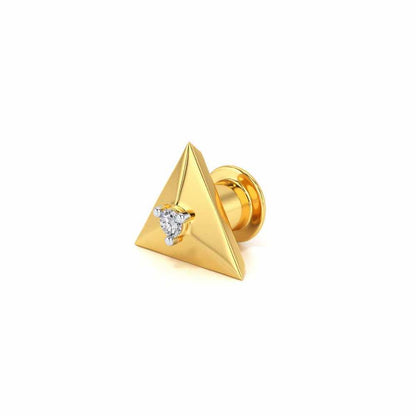 Three Side Silver Watch Pin - Yellow Gold - Image 3