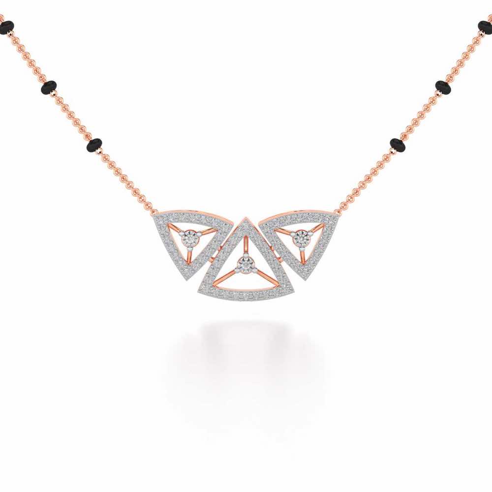 Three Trigons Silver Mangalsutra - Rose Gold - Image 1