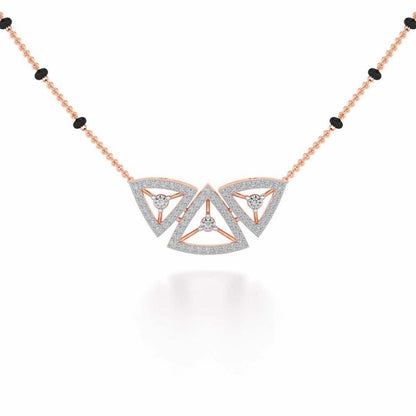 Three Trigons Silver Mangalsutra - Rose Gold - Image 1