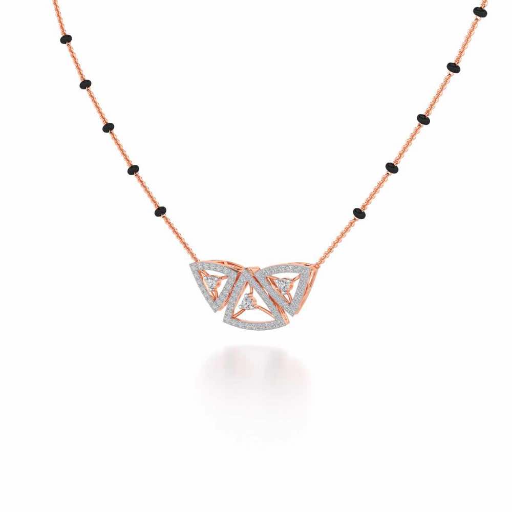 Three Trigons Silver Mangalsutra - Rose Gold - Image 2