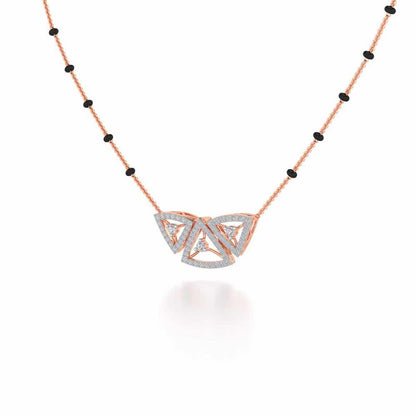 Three Trigons Silver Mangalsutra - Rose Gold - Image 2