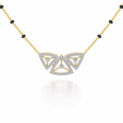 Three Trigons Silver Mangalsutra - Yellow Gold - Image 1