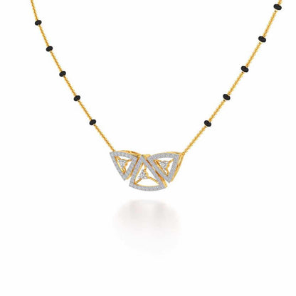 Three Trigons Silver Mangalsutra - Yellow Gold - Image 2