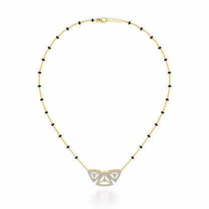 Three Trigons Silver Mangalsutra - Yellow Gold - Image 3