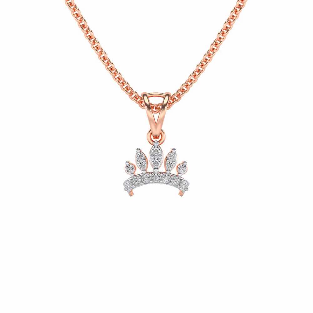 Tiara Silver Pendant - Rose Gold - Image 2