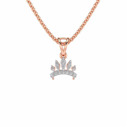Tiara Silver Pendant - Rose Gold - Image 2