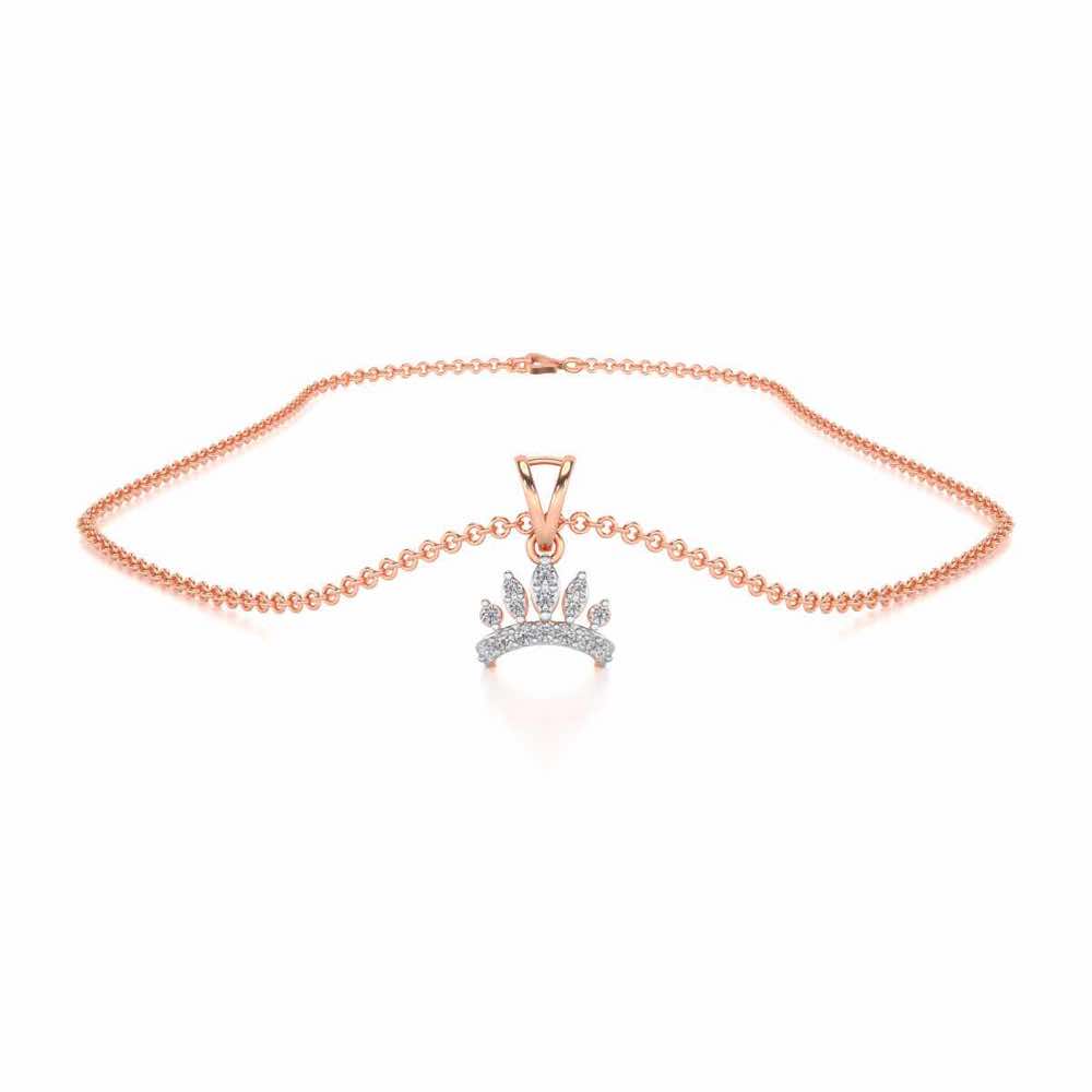 Tiara Silver Pendant - Rose Gold - Image 3