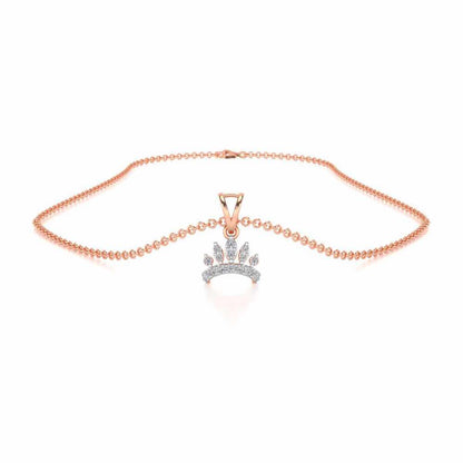 Tiara Silver Pendant - Rose Gold - Image 3