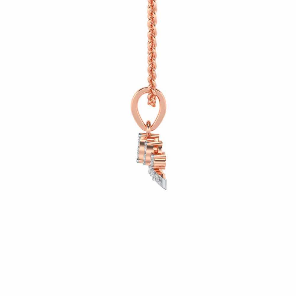 Tiara Silver Pendant - Rose Gold - Image 4