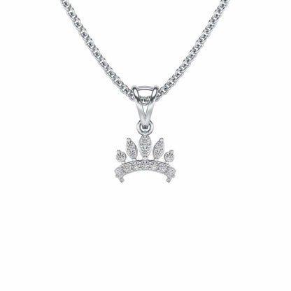 Tiara Silver Pendant - White Gold - Image 2