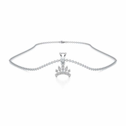 Tiara Silver Pendant - White Gold - Image 3