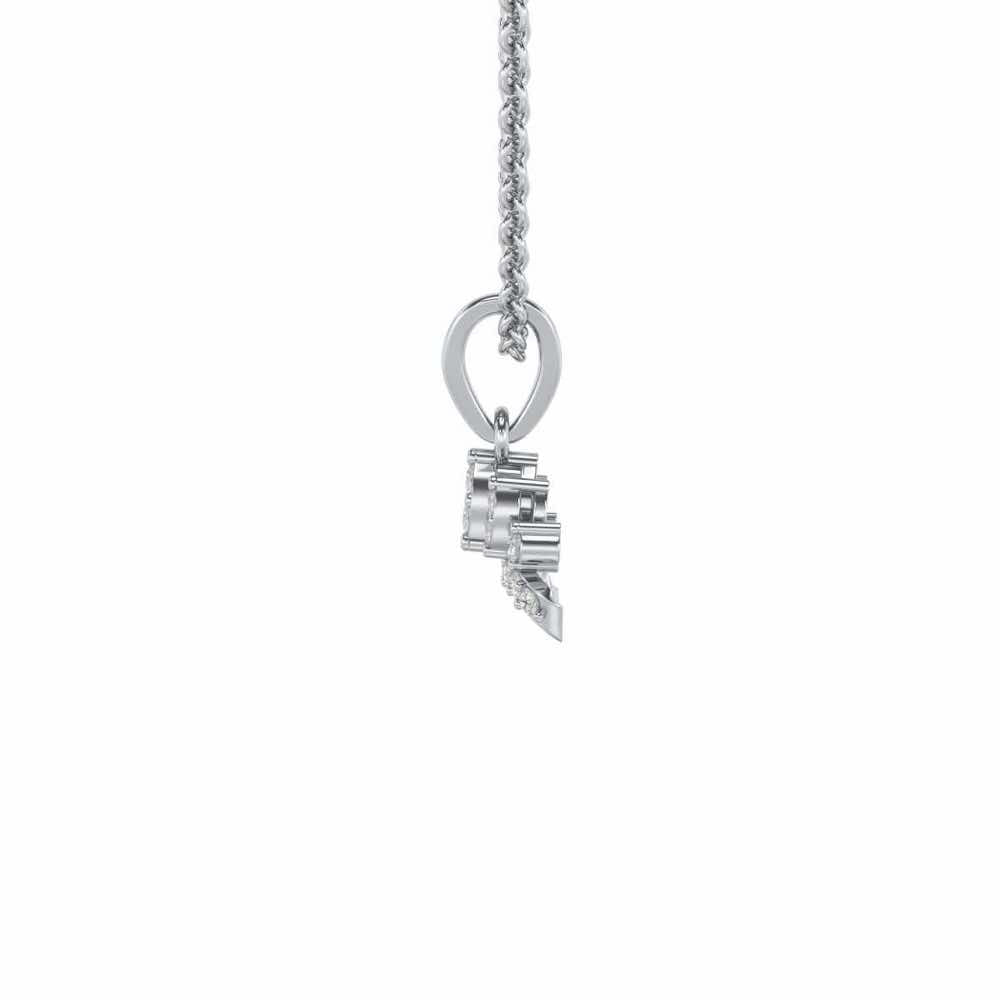 Tiara Silver Pendant - White Gold - Image 4