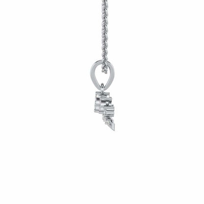 Tiara Silver Pendant - White Gold - Image 4