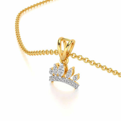 Tiara Silver Pendant - Yellow Gold - Image 1