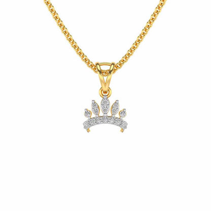 Tiara Silver Pendant - Yellow Gold - Image 2