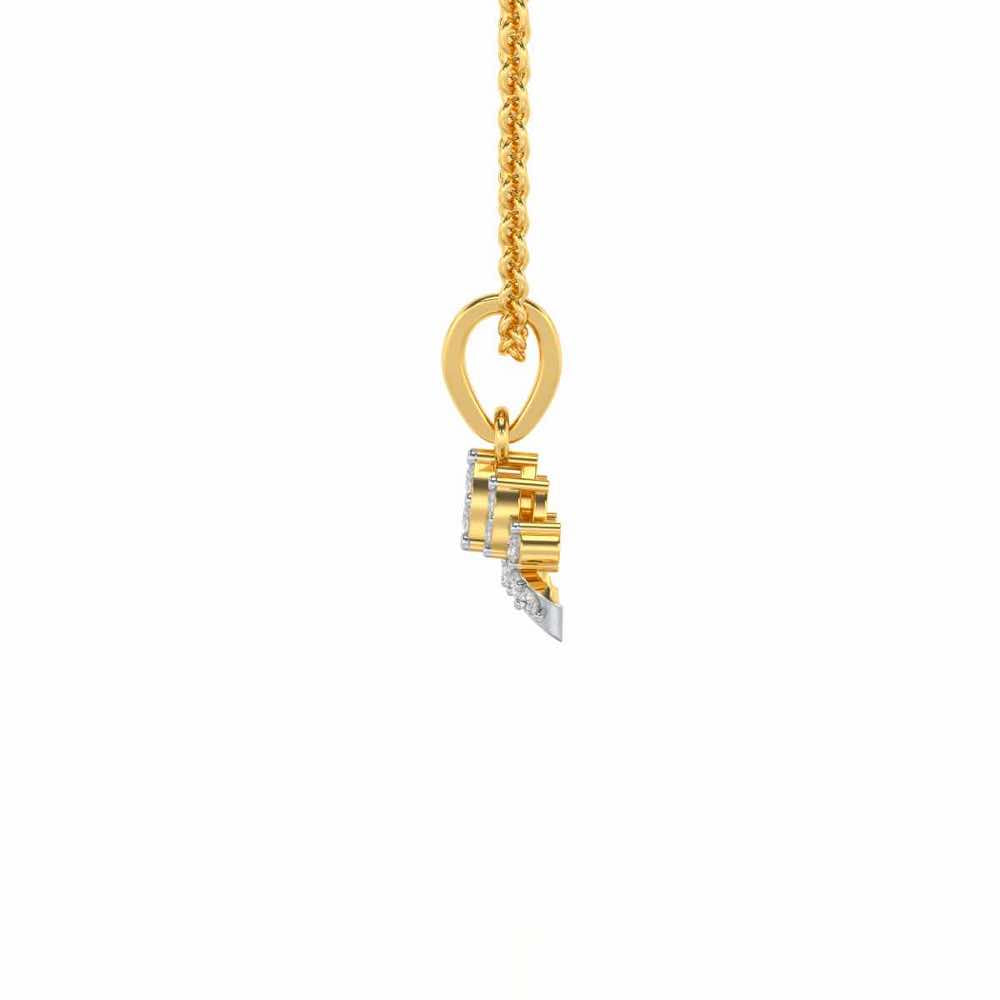 Tiara Silver Pendant - Yellow Gold - Image 4