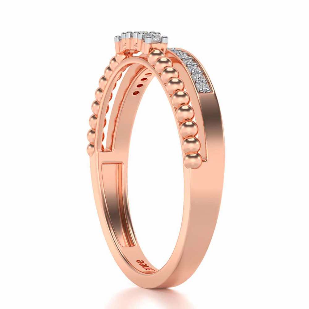 Tidal Silver Ring - Rose Gold - Image 3