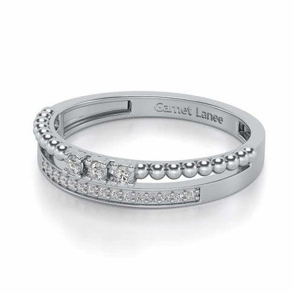 Tidal Silver Ring - White Gold - Image 2