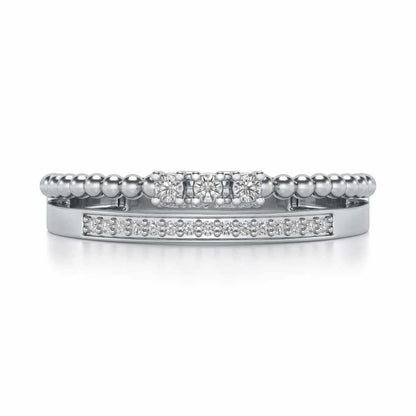 Tidal Silver Ring - White Gold - Image 4
