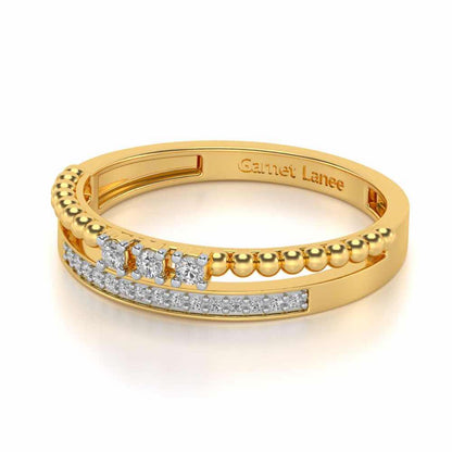Tidal Silver Ring - Yellow Gold - Image 2