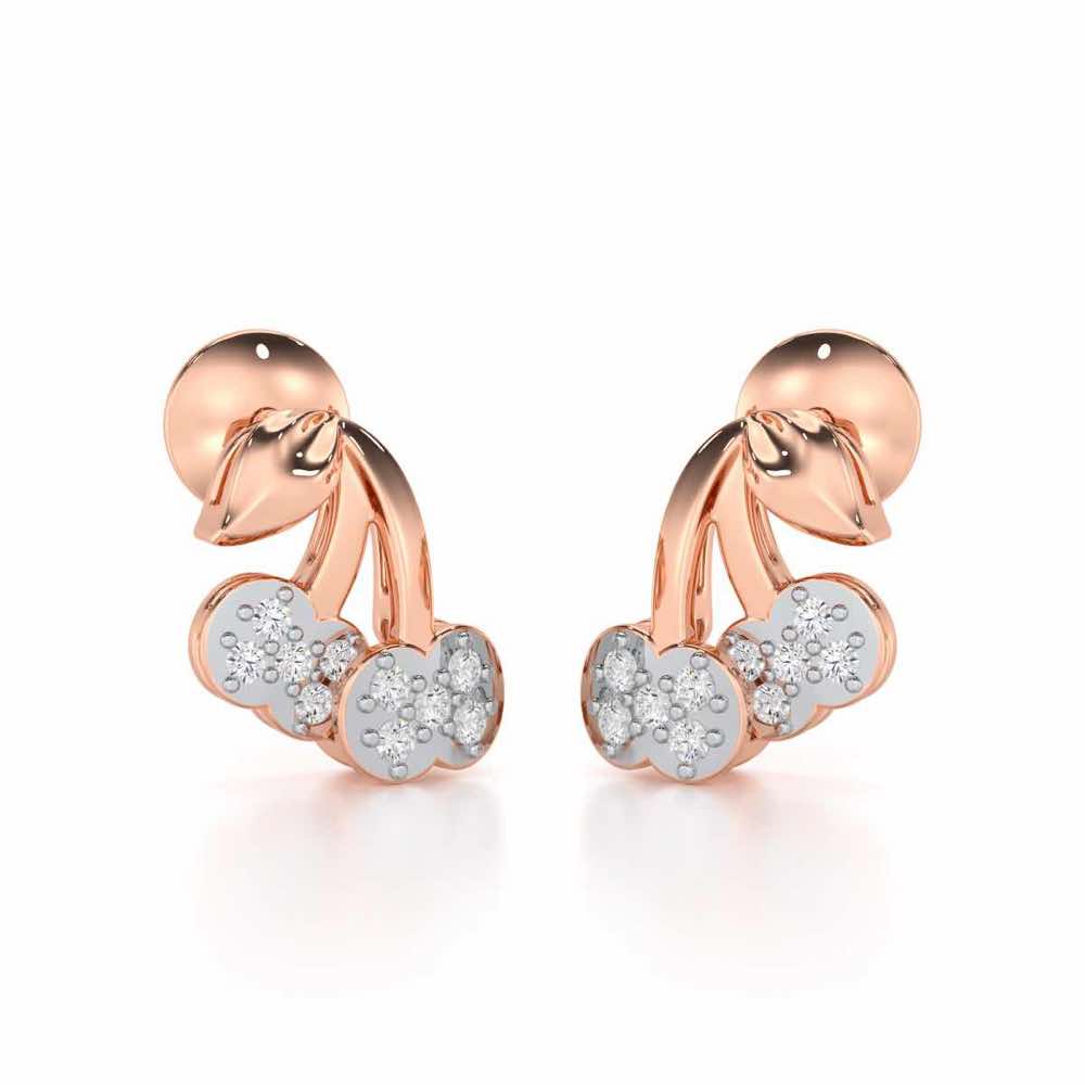 Timeless Tenderness Silver Stud Earrings - Rose Gold - Image 1
