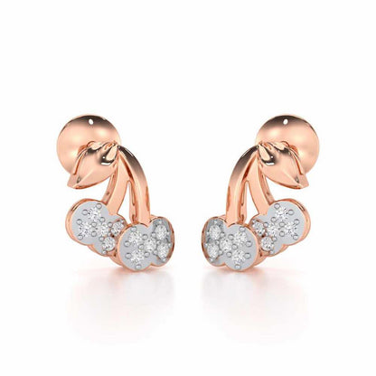 Timeless Tenderness Silver Stud Earrings - Rose Gold - Image 1
