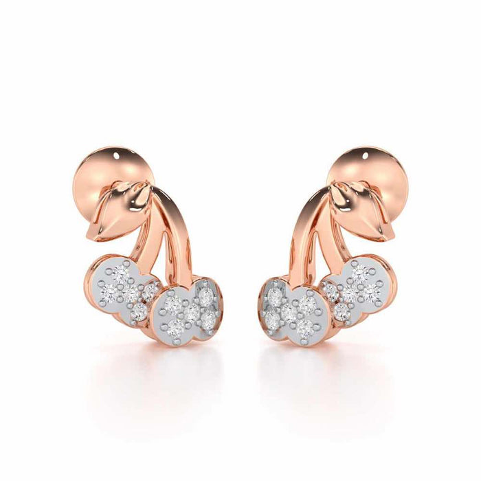 Timeless Tenderness Silver Stud Earrings - Rose Gold - Image 1