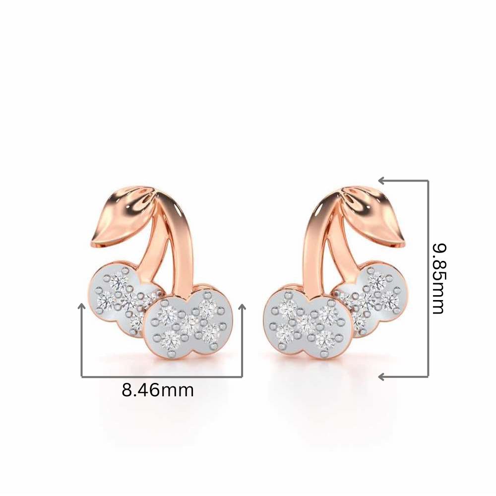 Timeless Tenderness Silver Stud Earrings - Rose Gold - Image 2