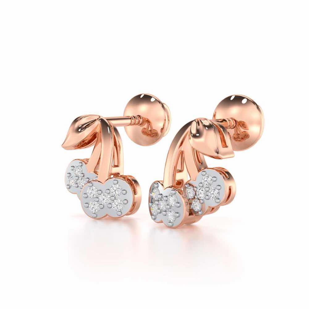 Timeless Tenderness Silver Stud Earrings - Rose Gold - Image 3