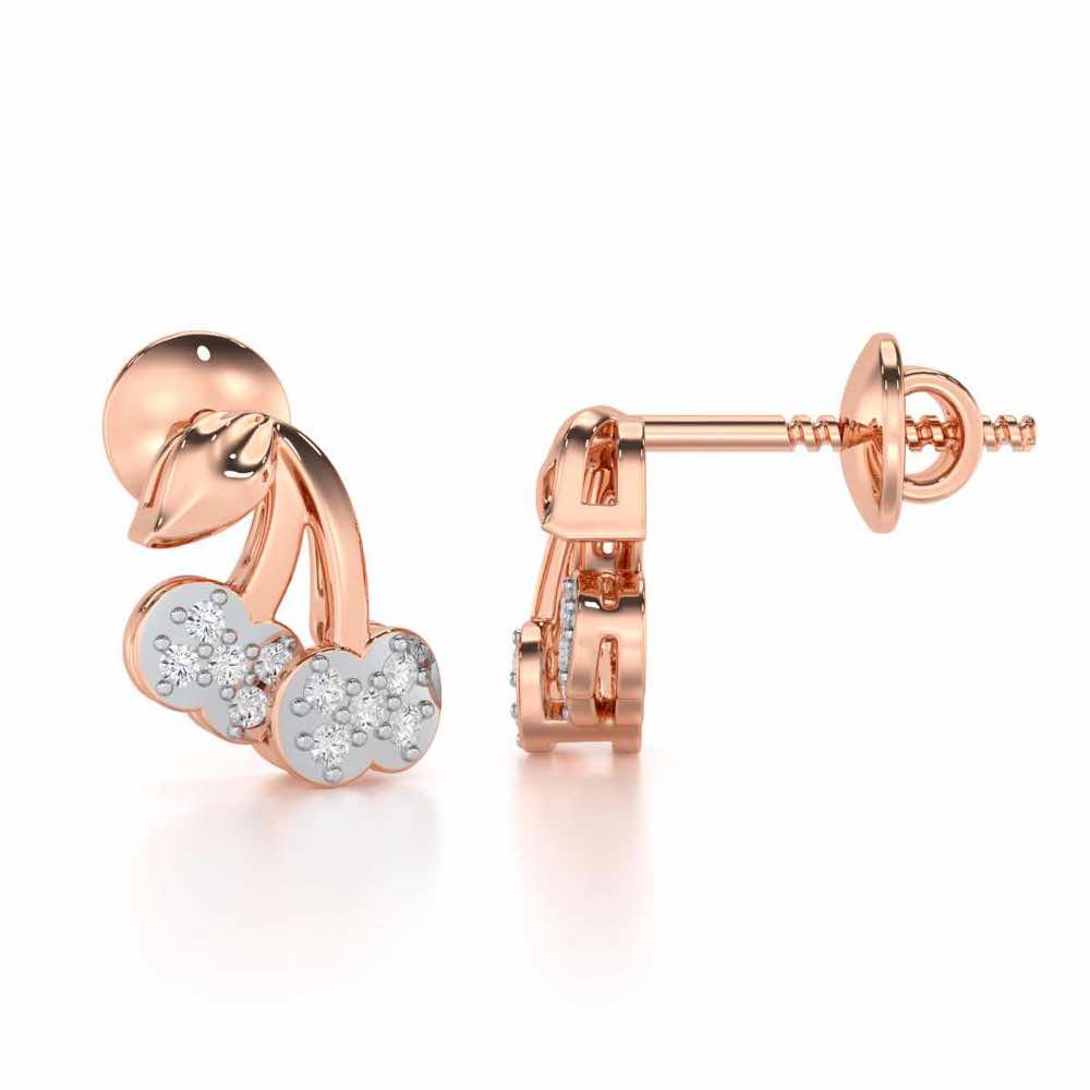 Timeless Tenderness Silver Stud Earrings - Rose Gold - Image 4