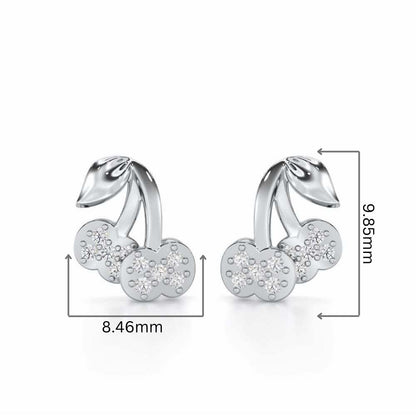 Timeless Tenderness Silver Stud Earrings - White Gold - Image 2