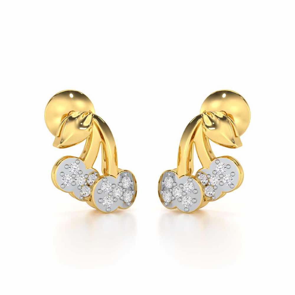 Timeless Tenderness Silver Stud Earrings - Yellow Gold - Image 1