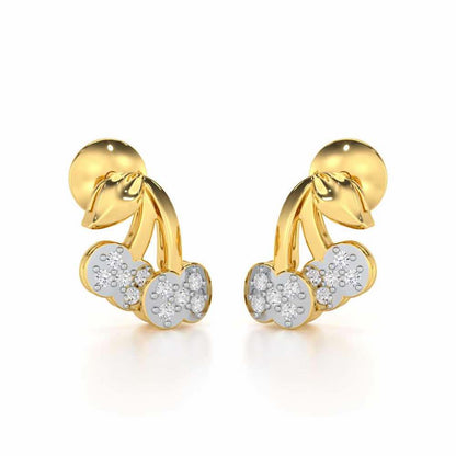 Timeless Tenderness Silver Stud Earrings - Yellow Gold - Image 1