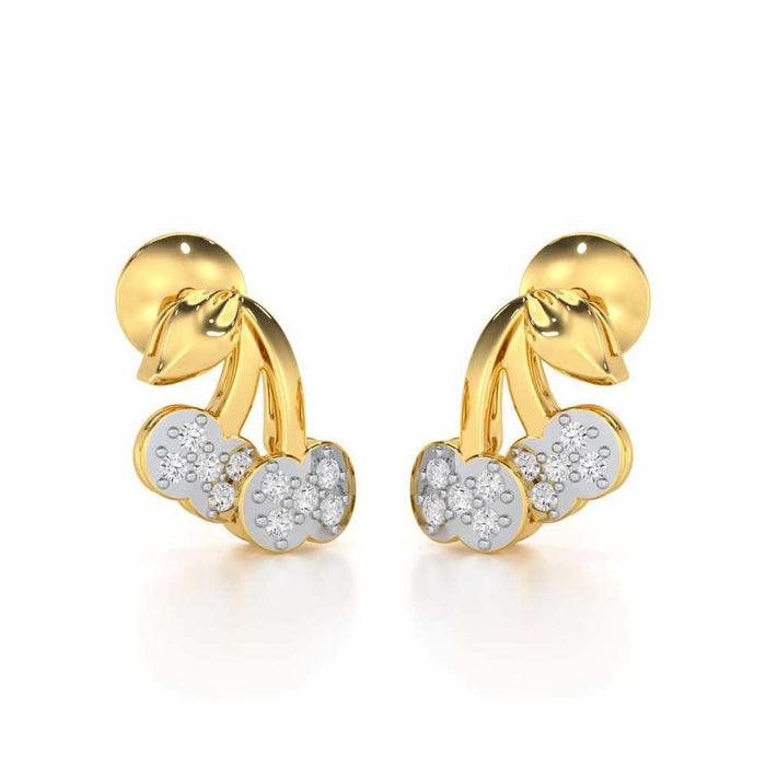 Timeless Tenderness Silver Stud Earrings - Yellow Gold - Image 1