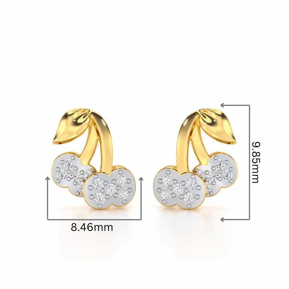 Timeless Tenderness Silver Stud Earrings - Yellow Gold - Image 2