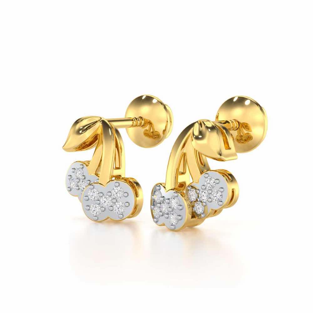 Timeless Tenderness Silver Stud Earrings - Yellow Gold - Image 3