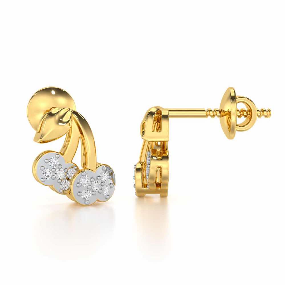 Timeless Tenderness Silver Stud Earrings - Yellow Gold - Image 4