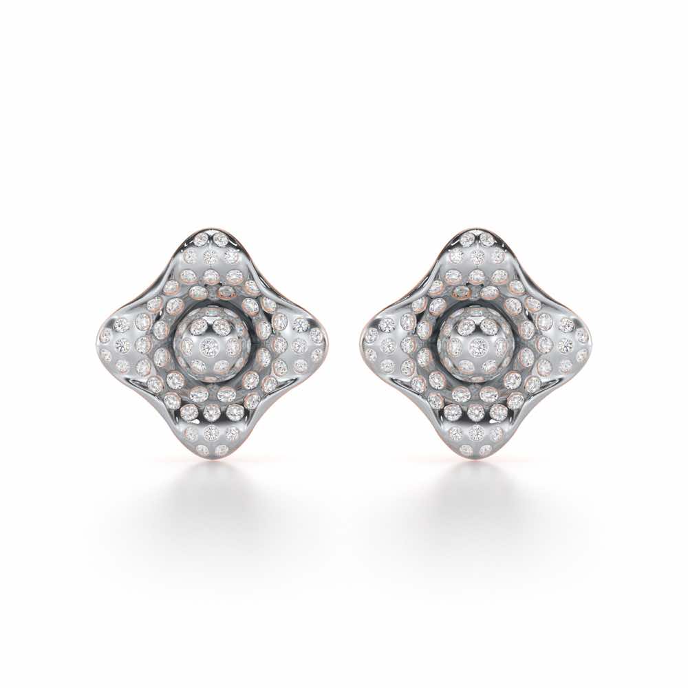 Timeless Twinkle Silver Earrings - Rose Gold - Image 1