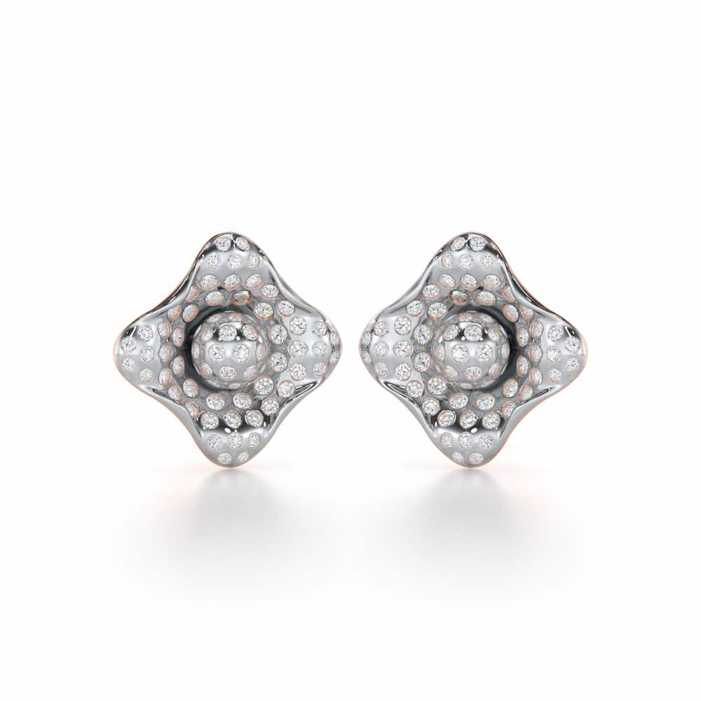 Timeless Twinkle Silver Earrings - Rose Gold - Image 2