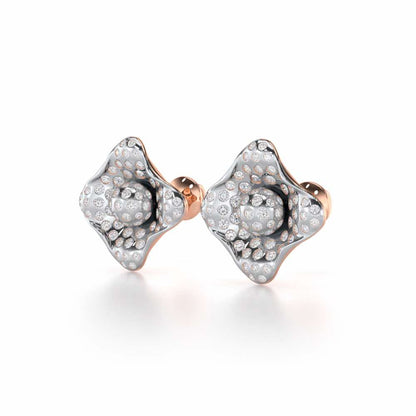 Timeless Twinkle Silver Earrings - Rose Gold - Image 3
