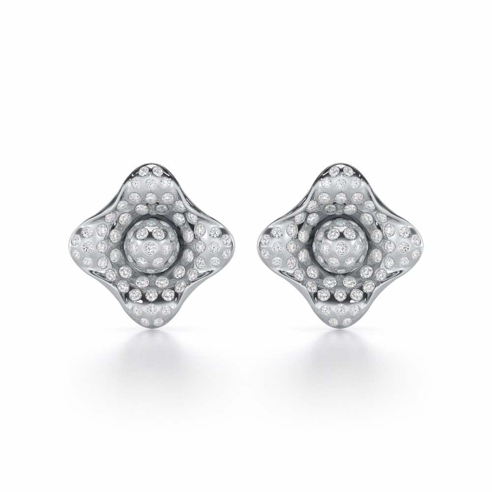 Timeless Twinkle Silver Earrings - White Gold - Image 1